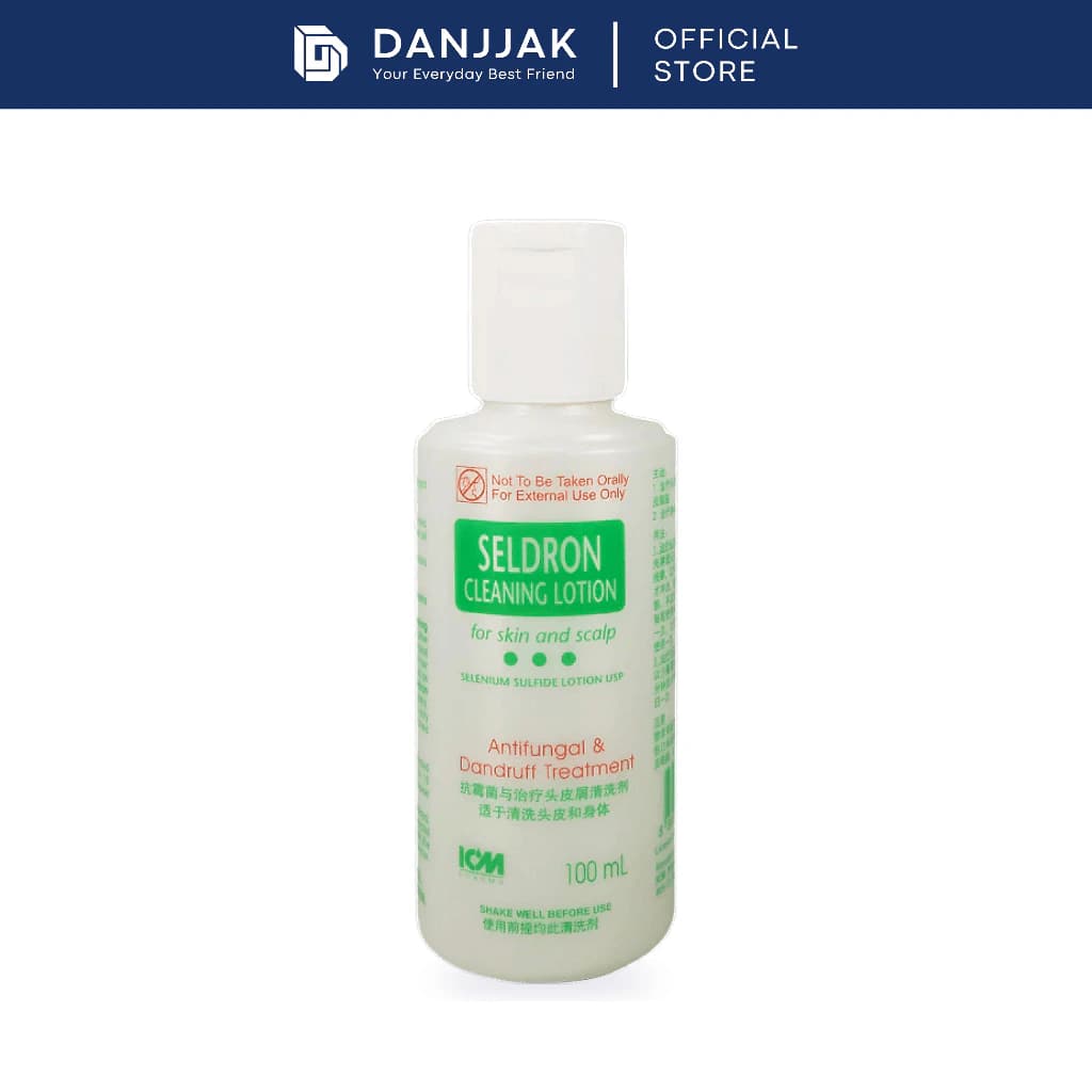 Seldron Cleaning Lotion Selenium Sulphide Lotion 100ml (Antifungal & Dandruff Treatment For Skin and Scalp)