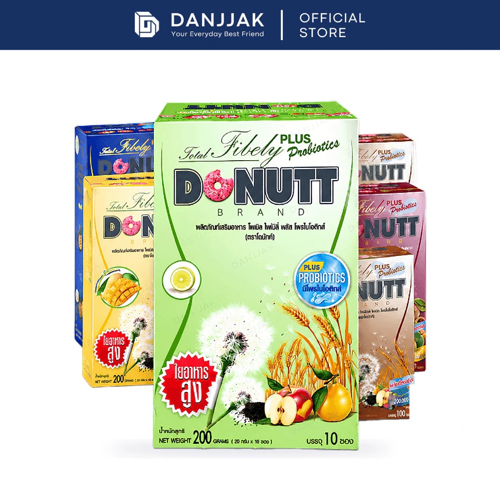 Donutt Total Fibely Plus Probiotics & Instant Slimming Drink Mix 10 Sachets/Box
