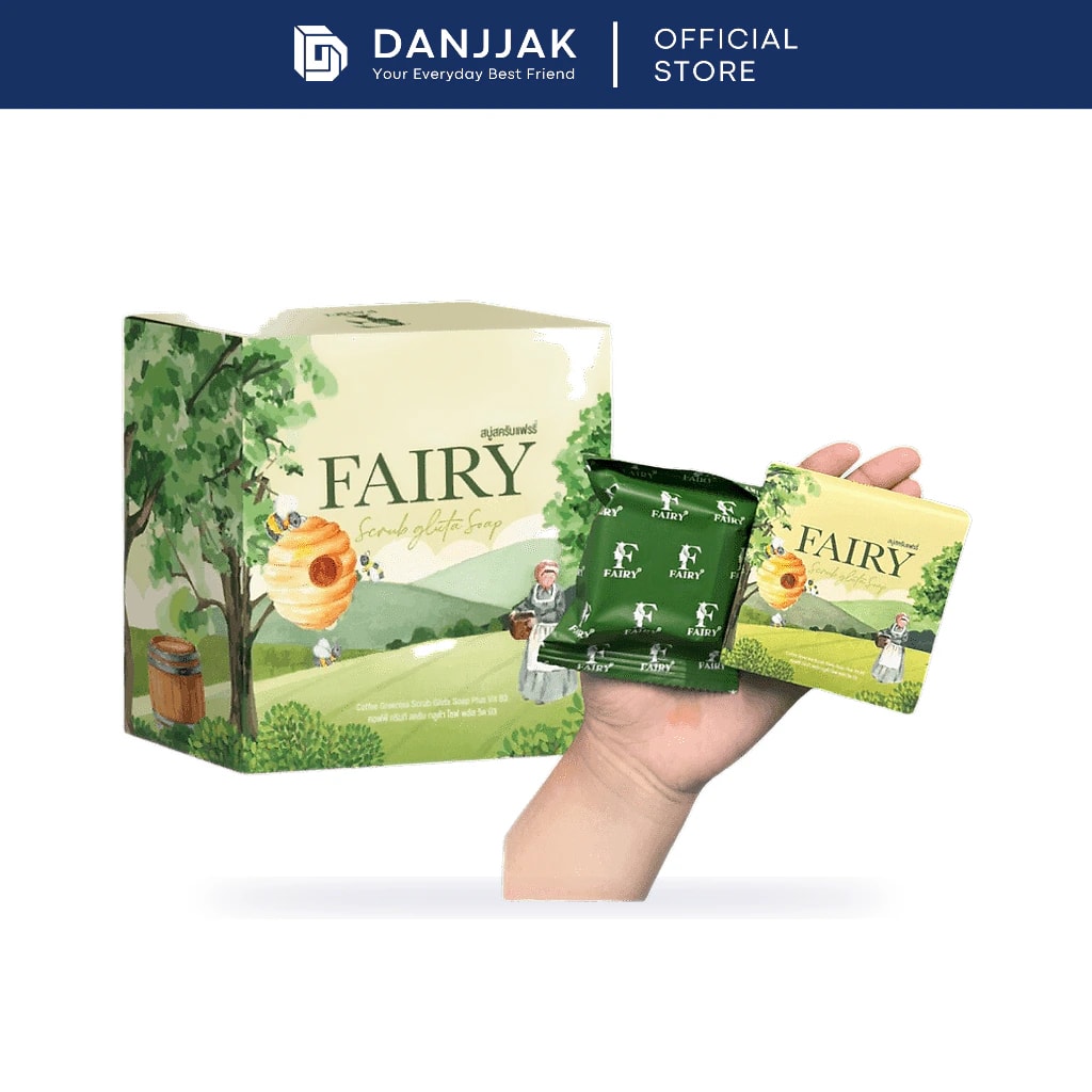 Fairy Scrub Gluta Whitening Soap 60g (FREE FOAMING NET)