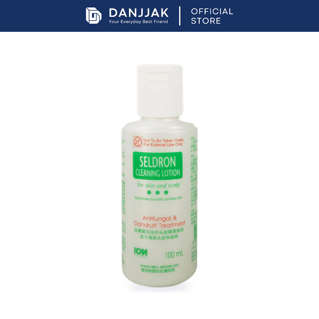 Seldron Cleaning Lotion Selenium Sulphide Lotion 100ml (Antifungal & Dandruff Treatment For Skin and Scalp)
