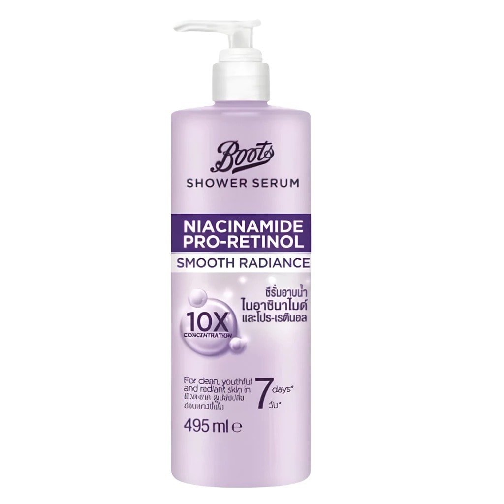 Boots 10X Niacinamide Shower Serum (Pro-Retinol Smooth Radiance) 495ml